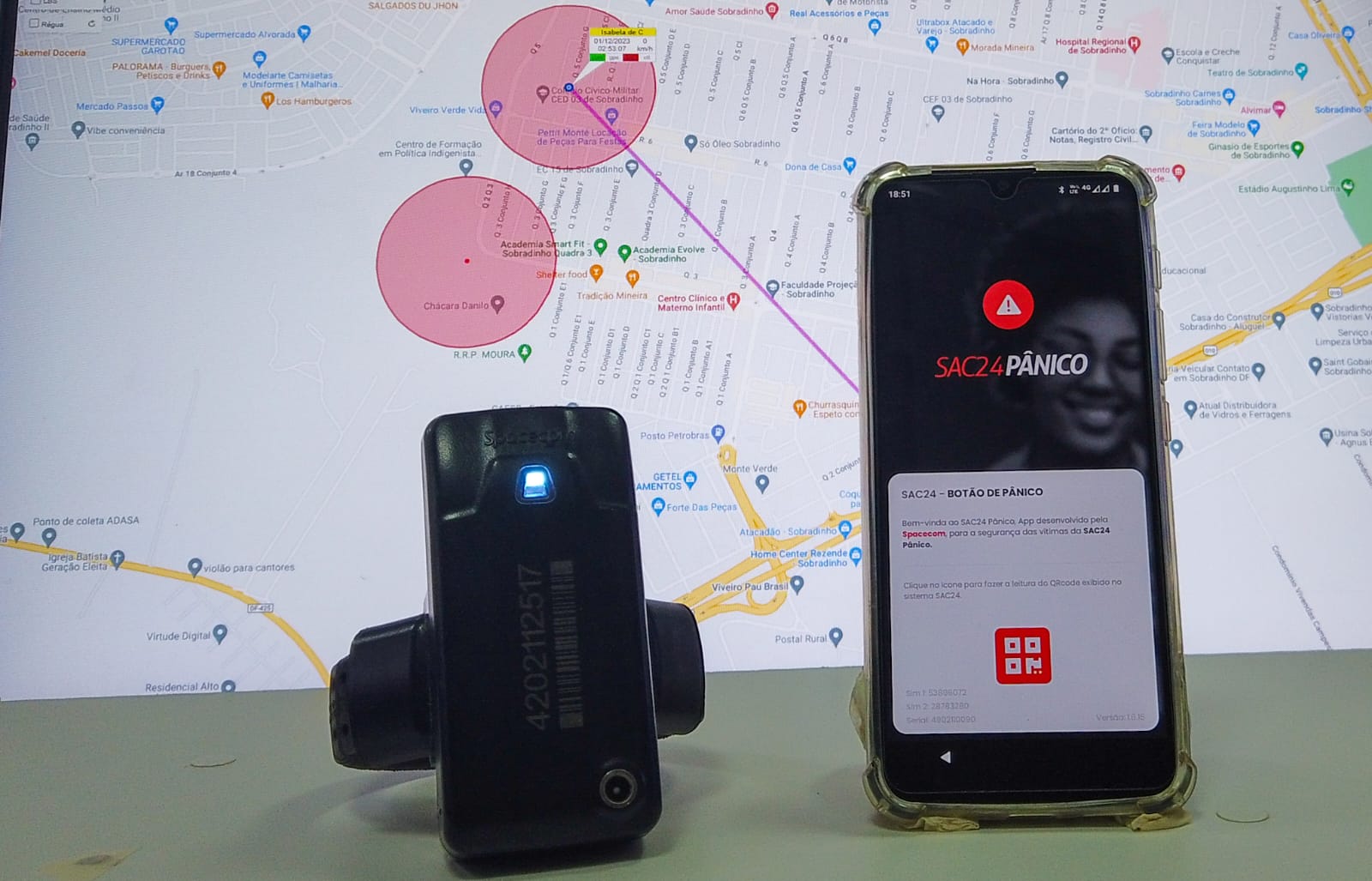 Aplicativos usados pela Secretaria de Segurança Pública permitem à vítima enviar textos, áudios ou imagens diretamente para a central de monitoramento | Foto: Divulgação/SSP-DF