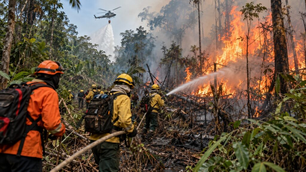 Brigada-Combate-Incendio-na-Floresta